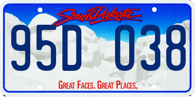 SD license plate 95DO38