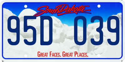 SD license plate 95DO39