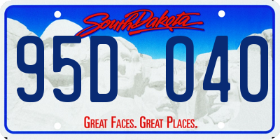 SD license plate 95DO40