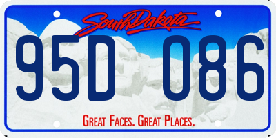 SD license plate 95DO86