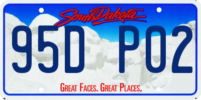 SD license plate 95DP02