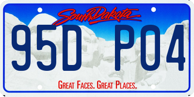 SD license plate 95DP04