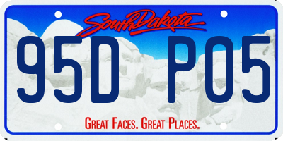 SD license plate 95DP05