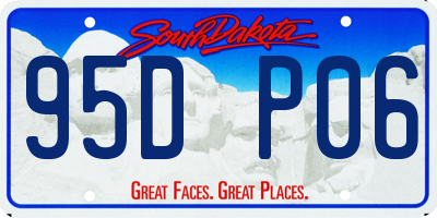 SD license plate 95DP06