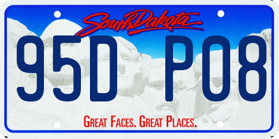 SD license plate 95DP08
