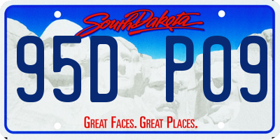 SD license plate 95DP09