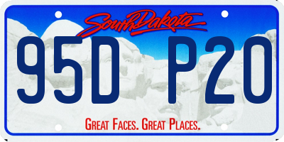 SD license plate 95DP20