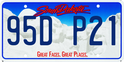 SD license plate 95DP21