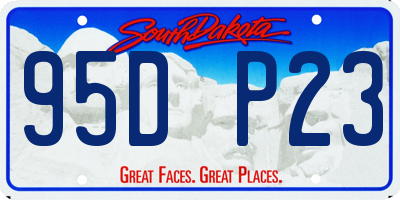 SD license plate 95DP23