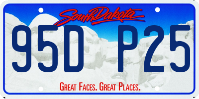 SD license plate 95DP25