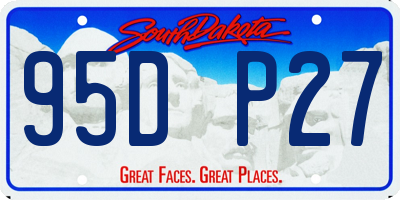 SD license plate 95DP27