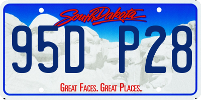 SD license plate 95DP28