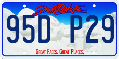 SD license plate 95DP29