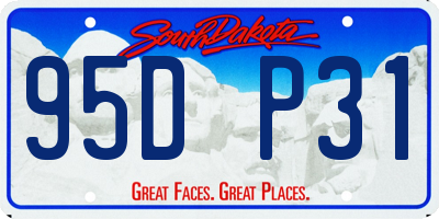 SD license plate 95DP31