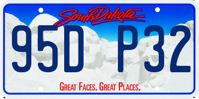 SD license plate 95DP32