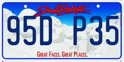 SD license plate 95DP35