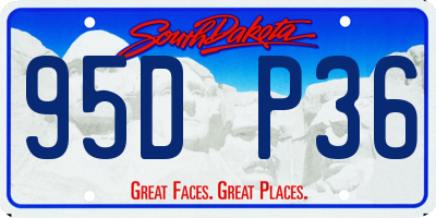 SD license plate 95DP36