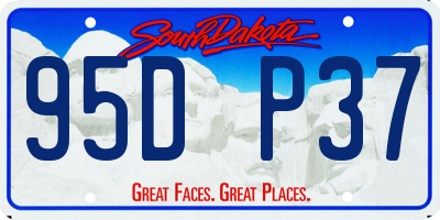 SD license plate 95DP37