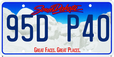 SD license plate 95DP40