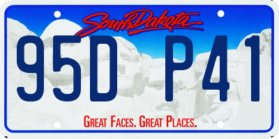 SD license plate 95DP41