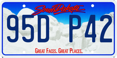 SD license plate 95DP42