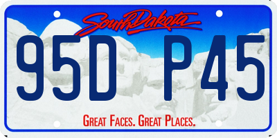 SD license plate 95DP45