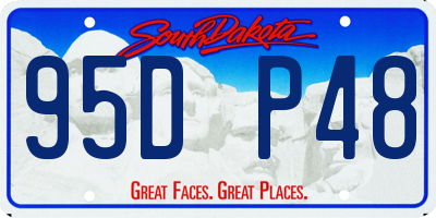 SD license plate 95DP48
