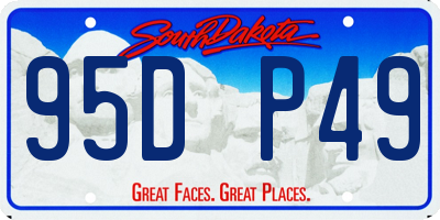 SD license plate 95DP49