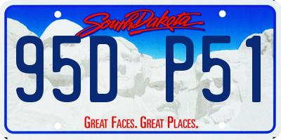 SD license plate 95DP51