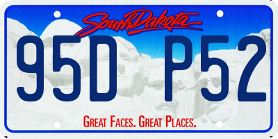 SD license plate 95DP52