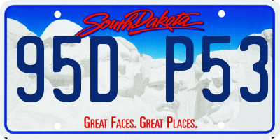 SD license plate 95DP53