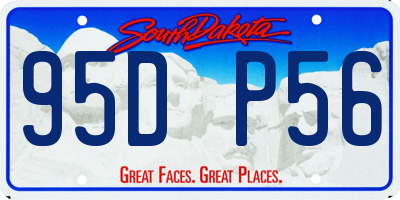 SD license plate 95DP56