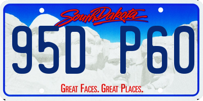 SD license plate 95DP60