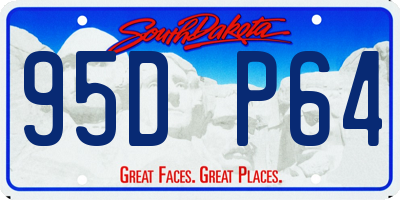 SD license plate 95DP64