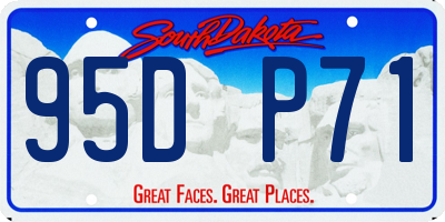 SD license plate 95DP71