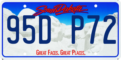 SD license plate 95DP72