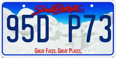 SD license plate 95DP73