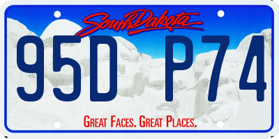 SD license plate 95DP74