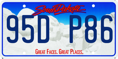 SD license plate 95DP86