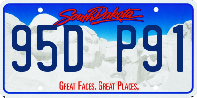 SD license plate 95DP91