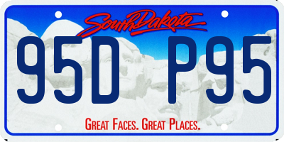SD license plate 95DP95
