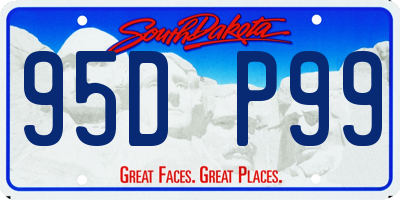 SD license plate 95DP99