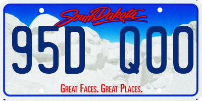 SD license plate 95DQ00