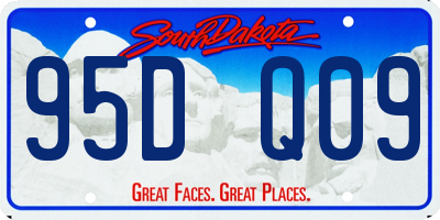 SD license plate 95DQ09