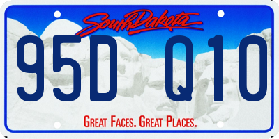 SD license plate 95DQ10