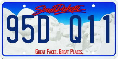 SD license plate 95DQ11