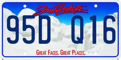 SD license plate 95DQ16