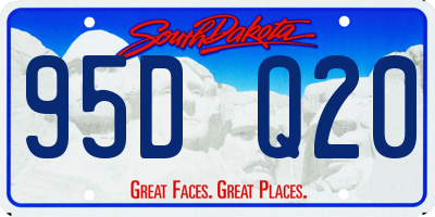 SD license plate 95DQ20