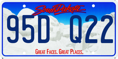 SD license plate 95DQ22