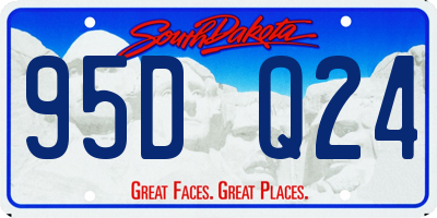 SD license plate 95DQ24